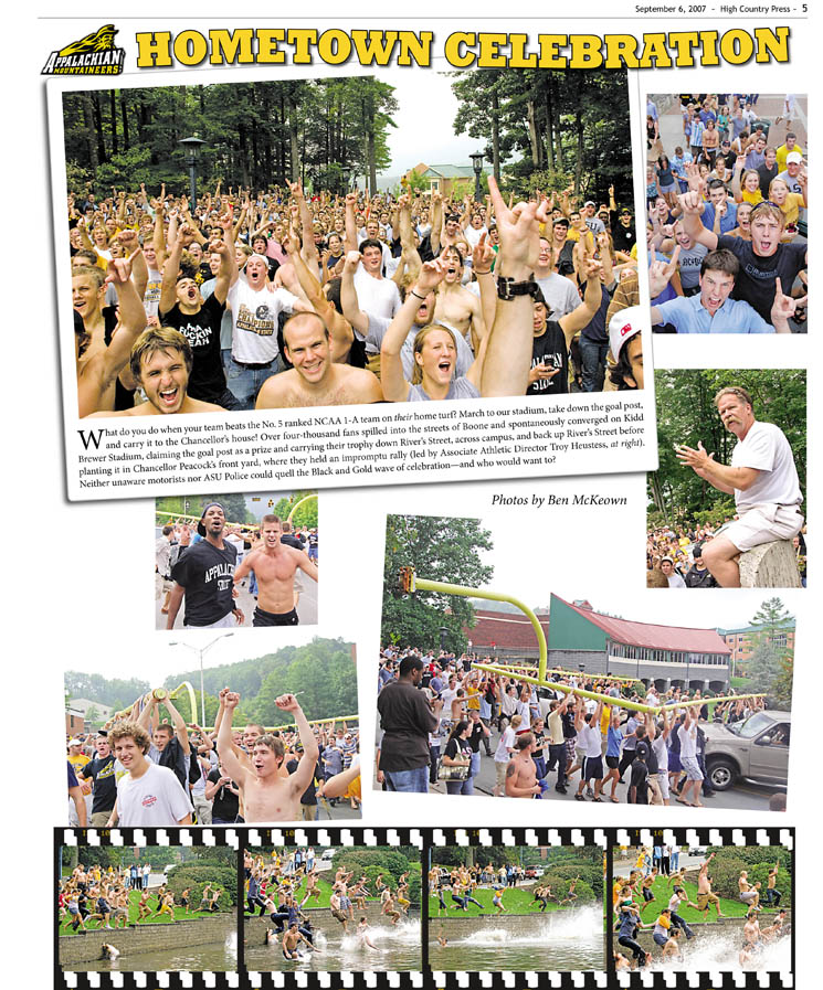 Here is a page from the Sept. 6, 2007 issue of High Country Press following the major upset. Click to enlarge.