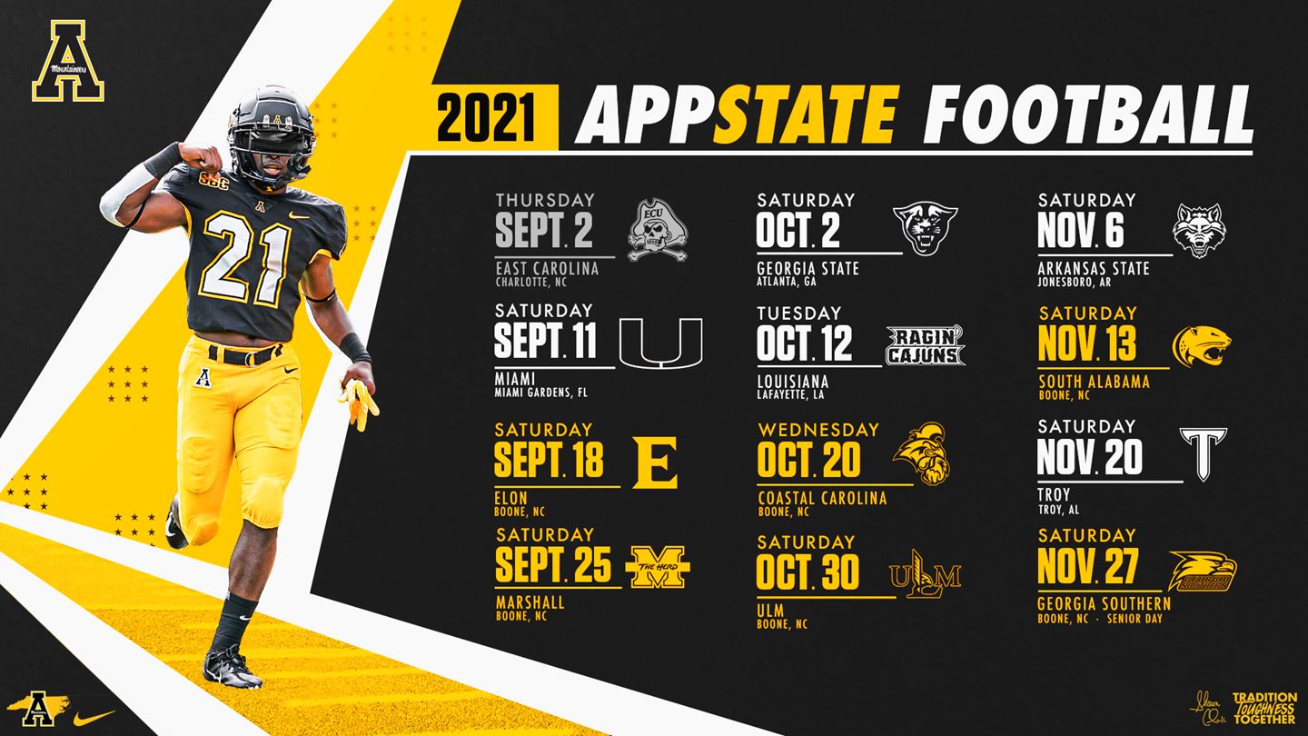 2021 App State Football Schedule Unveiled High Country Press