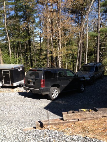 Bell pinned Pusey's car against the retaining wall. Photo courtesy of Bell