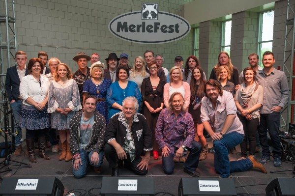 MerleFest 2015 congratulates the winners of the 23rd Annual Chris Austin Songwriting Contest. Here the finalists are pictured with Jim Lauderdale and the judges of the contest. Photo by William Sparklin.