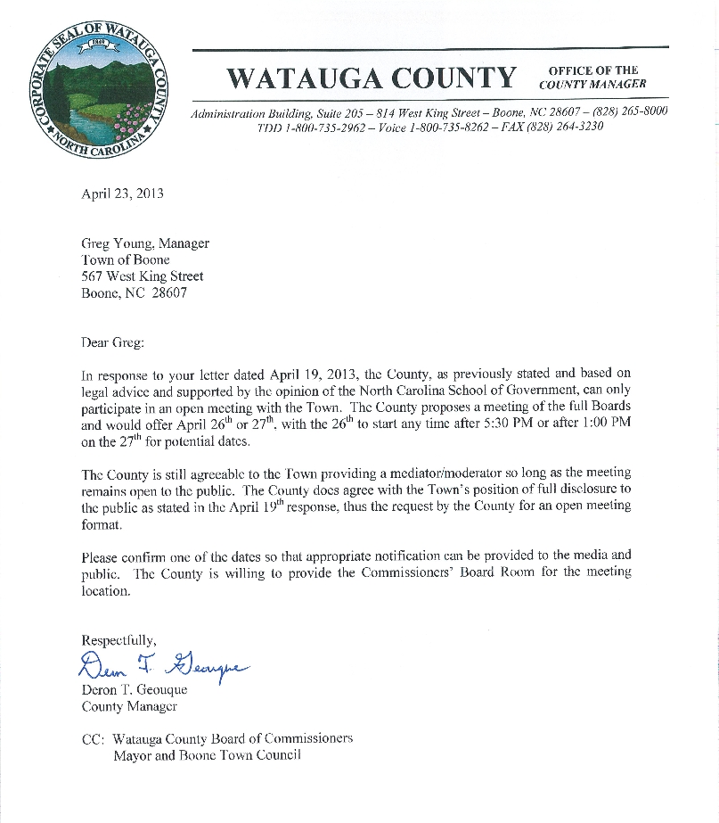 County Letter