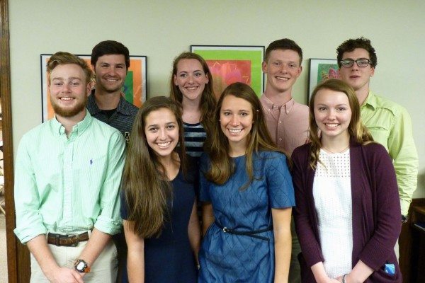 Front: Paul Hagaman, Sara Fran Greene, Addie Hall, Mary Mink; Back: Coach Brett Green, Kate Cone, Jack Tucker, Luke Herman These students excelled in DECA competitions and Green praised them them as the kind of students who "make the teacher's job a heck of a lot easier because of how awesome they are...I truly believe we have the best students and the best DECA chapter in the state. I couldn't be prouder of them."