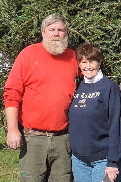 Tony Hunter is pictured with his wife.