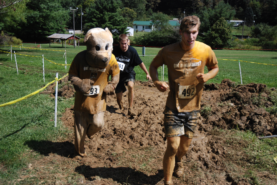 Running through the mud