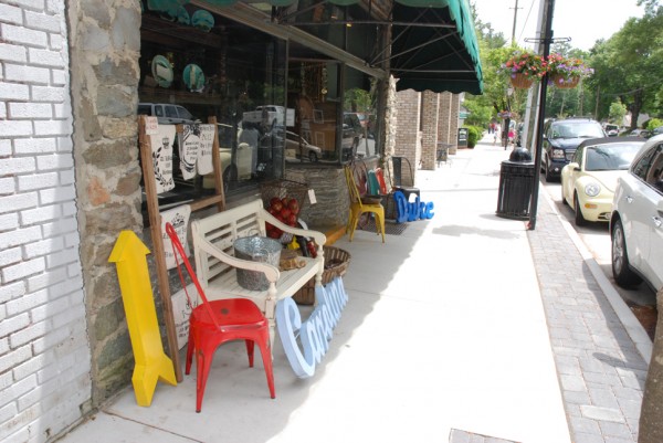 One such outside display along Main Street earlier this year.
