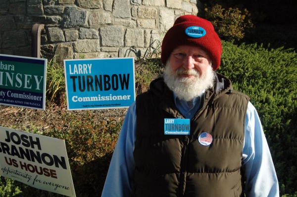 Larry Turnbow is a Democrat facing David Blust for a seat on the county commission.