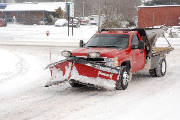 Local snow removal crews work to clear the roads during a winter storm in the High Country over the weekend of Jan. 22-24, 2016. Photo by Ken Ketchie.