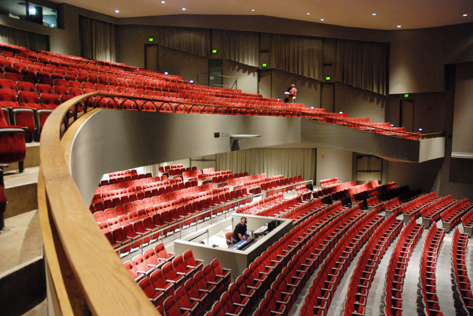 The newly sloped seating floor in the auditorium ensures that every seat in the house is a great one. Photo by Ken Ketchie