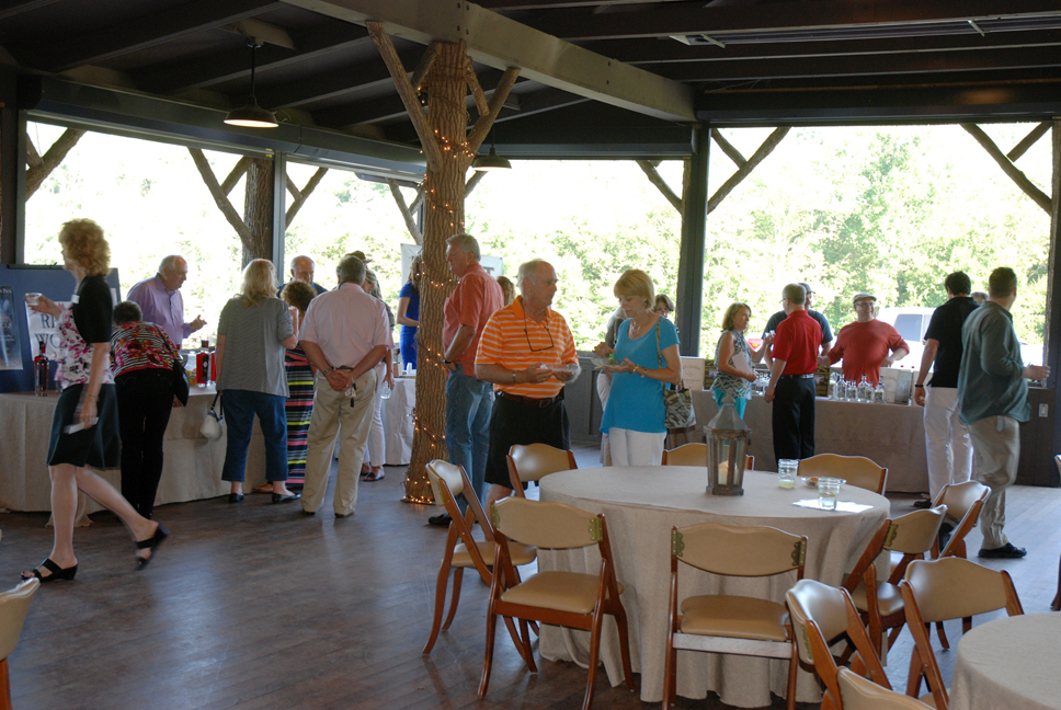 Mingling during the tasting