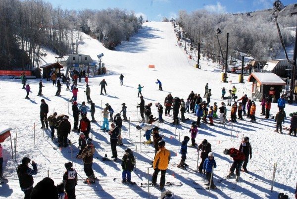 Appalachian Ski Mtn. was packed on Friday afternoon. The slopes should be even busier heading into the holiday weekend. Photo by Ken Ketchie