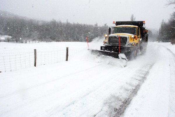 Local snow removal crews work to clear the roads during a winter storm in the High Country over the weekend of Jan. 22-24, 2016. Photo by Ken Ketchie.