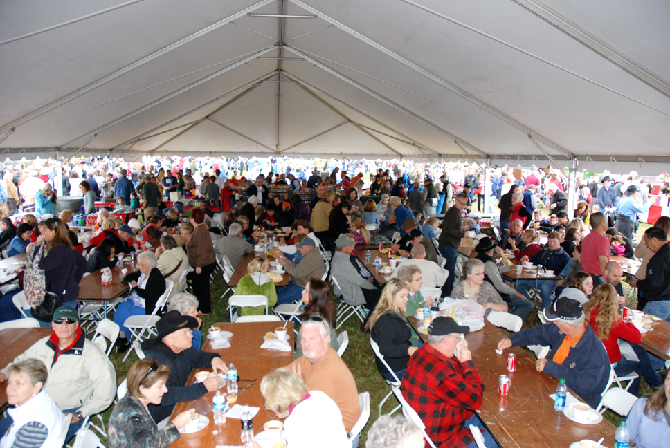 The venue was packed with eager guests