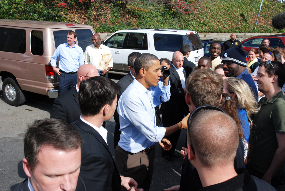 President Obama stopped in downtown Boone for about an hour in October of 2011.