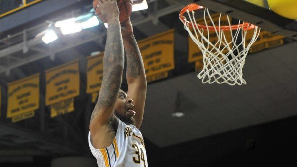 Jacob Lawson (above) threw down an emphatic dunk late in the second half of Appalachian State's 76-67 win over Georgia State on Thursday evening at the Holmes Center. Courtesy: DCMayo (Appalachian, '83)