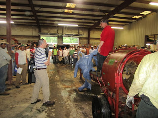 Watauga County Cooperative Extension Director Jim Hamilton mans the mic at the
