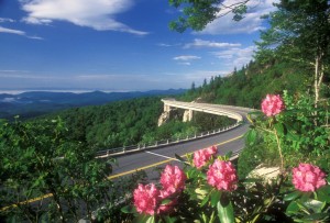 It took 20 years of engineering ingenuity to design a viaduct that would extend the Parkway around Grandfather Mountain without causing significant damage to such fragile terrain. Photo by Hugh Morton