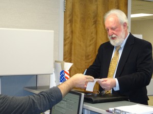 Turnbow filing at the Watauga County Board of Election. 