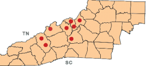 Newland is one of only eight places in the state that has Mountain Heritage Trout Waters designation. Map courtesy of NCWRC