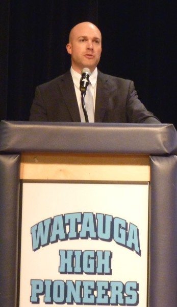 WCS Supt. Scott Elliott at the Spotlight event.