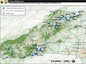 Mountain Bog Sites in the proposed Mountain Bogs National Wildlife Refuge 