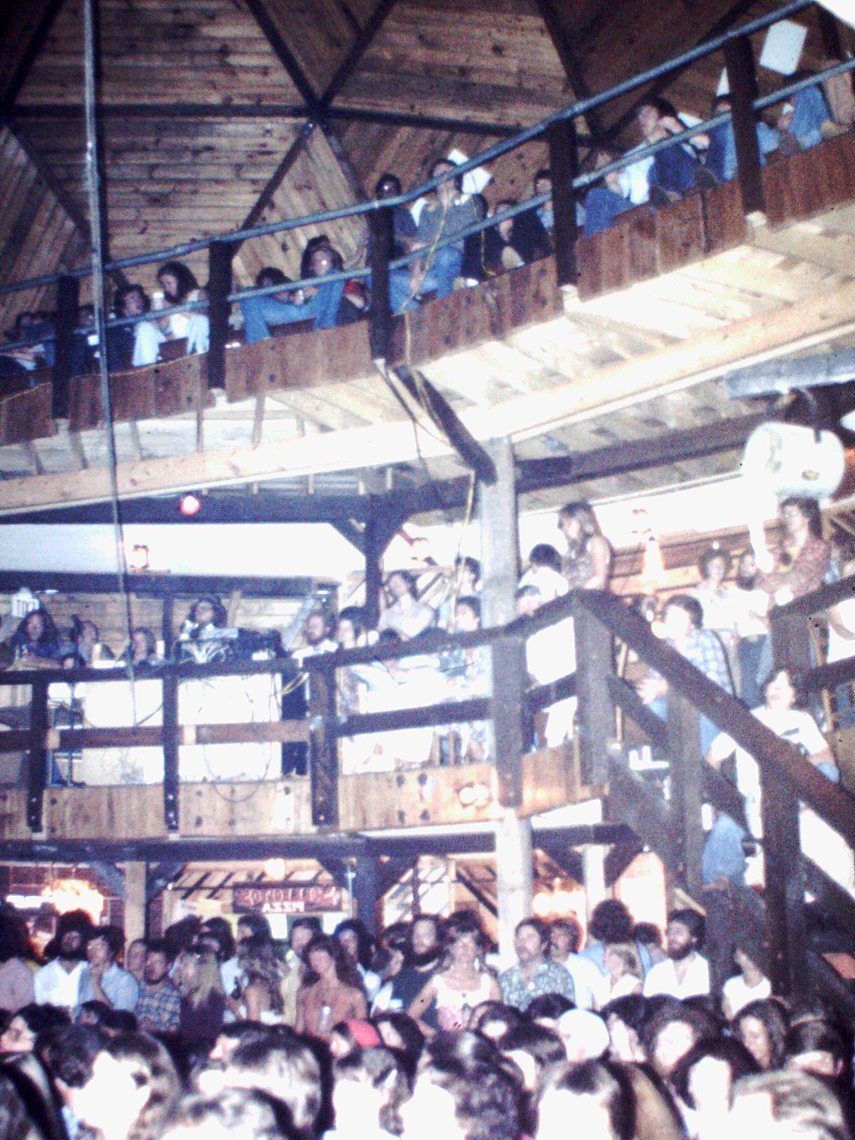 The inside of P.B. Scott's featured three levels for people to view the performances - and never 40 feet away from the band.