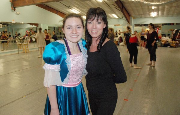 Tess Snider (left) and Cay Harkins are pictured during a rehearsal for The Nutcracker at Studio K on Dec. 7. Photo by Jessica Isaacs.