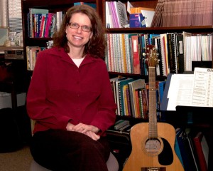 Appalachian State University’s Christine Leist, an assistant professor of music therapy, is studying ways music can benefit women with heart disease. Photo by Jane Nicholson