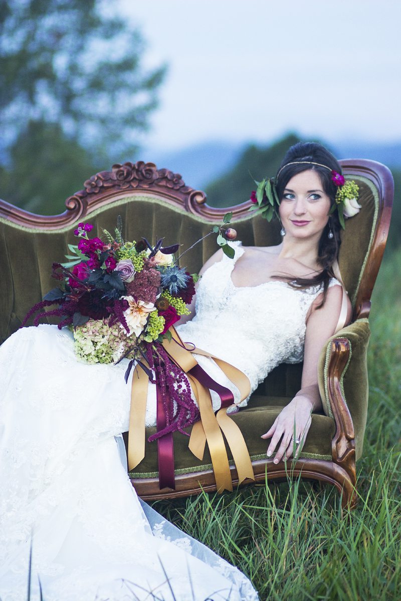 Calah Stephens Photography for High South Weddings.Fuschia Moss Floral Design.