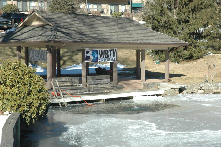 The dock where Plungers will jump into the ice-cold water