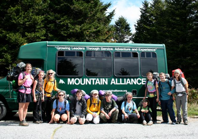 Group photo after backpacking trip in South Pisgah.