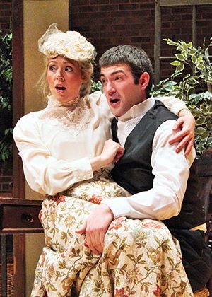Jacob Cook plays Figaro and Mary Royall Hight plays Susanna in “The Marriage of Figaro” to be performed at Appalachian State University. Photo by Ashlynn Doyle.