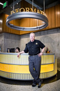 Dave Robertson, director of student programs, stands in the 58,000-square-foot addition to Plemmons Student Union at Appalachian State University. Photo by Marie Freeman