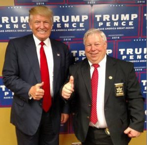 Avery County Sheriff Kevin Frye stands with GOP Presidential candidate Donald Trump. Photo submitted