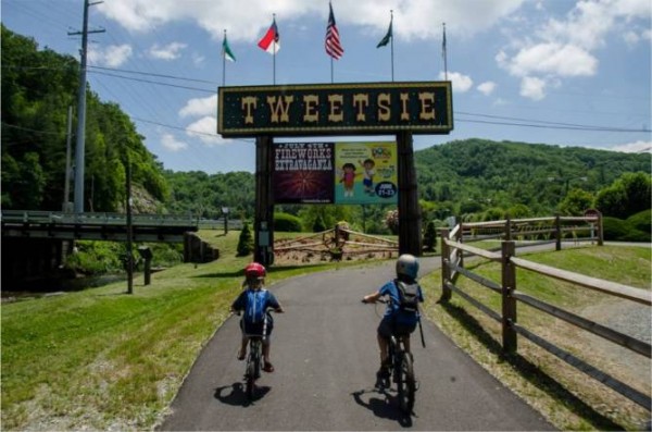 A portion of the Middle Fork Greenway at Tweetsie.