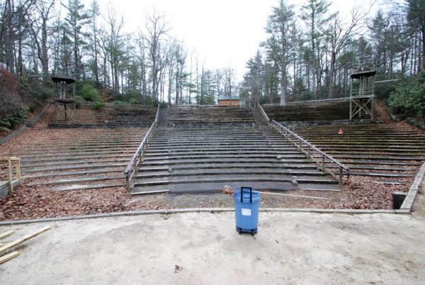 A view from the stage of the Daniel Boone Amphitheater.