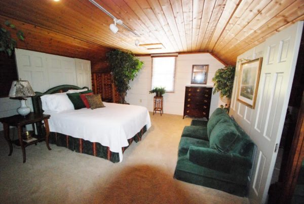 The upstairs loft space at the general store will eventually be used for bridal parties during the hours leading up to an event.