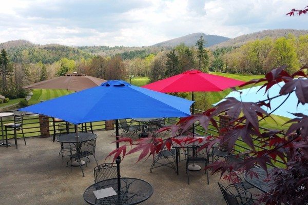 The patio at Fairway Cafe.