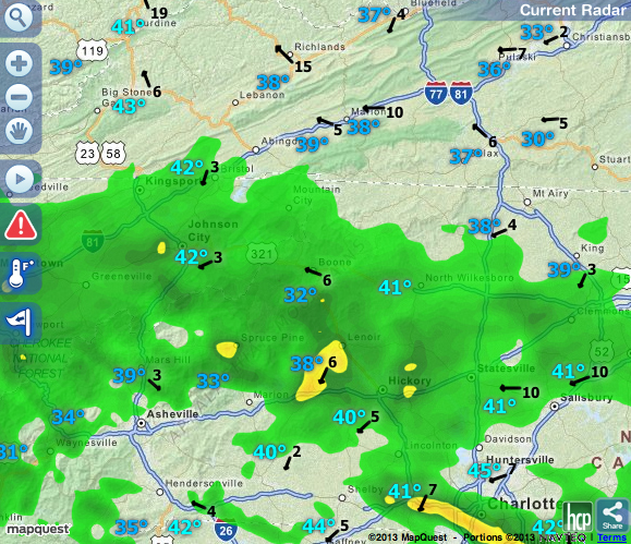 Still from the new High Country Press weather radar.