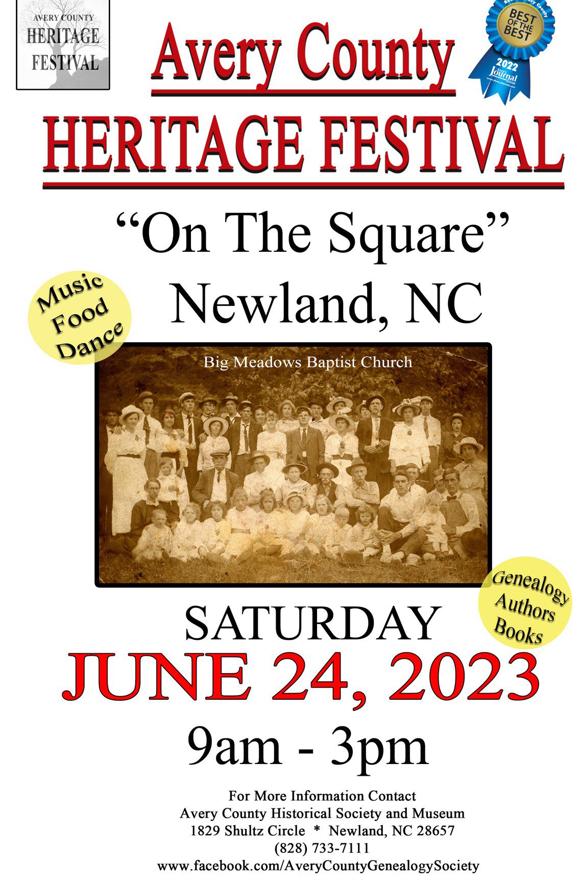 Avery County Heritage Festival to be held Saturday, June 24th on the