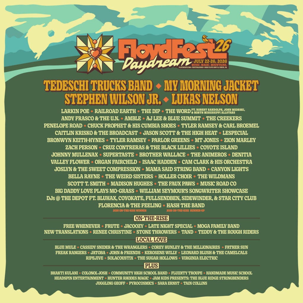 More Artists Added, Official ABC Partners Revealed for FloydFest 26~Daydream (July 22-26, 2026)